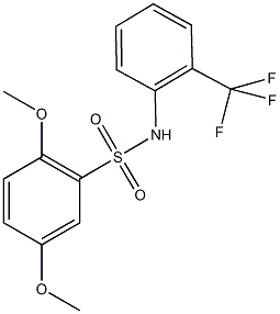 2,5-dimethoxy-N-[2-(trifluoromethyl)phenyl]benzenesulfonamide 구조식 이미지