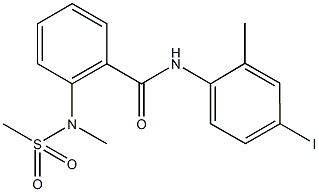 N-(4-iodo-2-methylphenyl)-2-[methyl(methylsulfonyl)amino]benzamide 구조식 이미지
