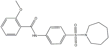 N-[4-(1-azepanylsulfonyl)phenyl]-2-methoxybenzamide 구조식 이미지