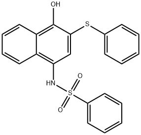 N-[4-hydroxy-3-(phenylsulfanyl)-1-naphthyl]benzenesulfonamide 구조식 이미지