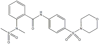 2-[methyl(methylsulfonyl)amino]-N-[4-(4-morpholinylsulfonyl)phenyl]benzamide 구조식 이미지