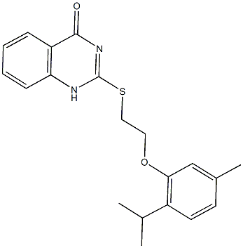 2-{[2-(2-isopropyl-5-methylphenoxy)ethyl]sulfanyl}-4(1H)-quinazolinone 구조식 이미지