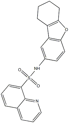 N-(6,7,8,9-tetrahydrodibenzo[b,d]furan-2-yl)-8-quinolinesulfonamide Structure