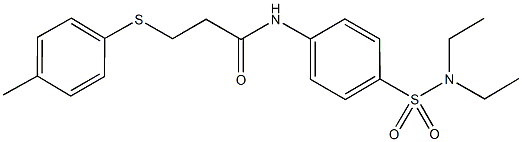 N-{4-[(diethylamino)sulfonyl]phenyl}-3-[(4-methylphenyl)sulfanyl]propanamide Structure