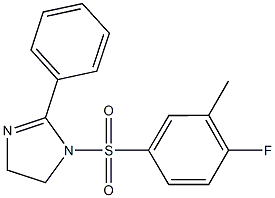 1-[(4-fluoro-3-methylphenyl)sulfonyl]-2-phenyl-4,5-dihydro-1H-imidazole Structure