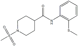 1-(methylsulfonyl)-N-[2-(methylthio)phenyl]-4-piperidinecarboxamide 구조식 이미지