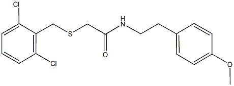 2-[(2,6-dichlorobenzyl)sulfanyl]-N-[2-(4-methoxyphenyl)ethyl]acetamide 구조식 이미지
