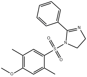2,5-dimethyl-4-[(2-phenyl-4,5-dihydro-1H-imidazol-1-yl)sulfonyl]phenyl methyl ether Structure