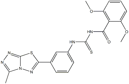 N-(2,6-dimethoxybenzoyl)-N'-[3-(3-methyl[1,2,4]triazolo[3,4-b][1,3,4]thiadiazol-6-yl)phenyl]thiourea 구조식 이미지
