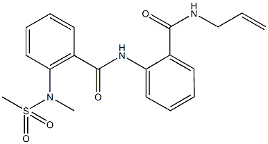 N-{2-[(allylamino)carbonyl]phenyl}-2-[methyl(methylsulfonyl)amino]benzamide 구조식 이미지