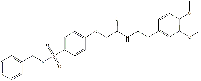 2-(4-{[benzyl(methyl)amino]sulfonyl}phenoxy)-N-[2-(3,4-dimethoxyphenyl)ethyl]acetamide Structure