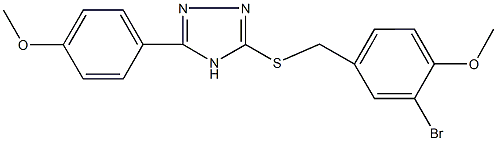3-[(3-bromo-4-methoxybenzyl)sulfanyl]-5-(4-methoxyphenyl)-4H-1,2,4-triazole Structure