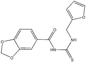 N-(1,3-benzodioxol-5-ylcarbonyl)-N'-(2-furylmethyl)thiourea 구조식 이미지