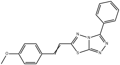 6-[2-(4-methoxyphenyl)vinyl]-3-phenyl[1,2,4]triazolo[3,4-b][1,3,4]thiadiazole 구조식 이미지