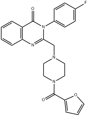 3-(4-fluorophenyl)-2-{[4-(2-furoyl)-1-piperazinyl]methyl}-4(3H)-quinazolinone Structure