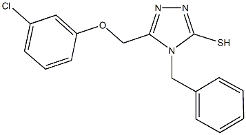 4-benzyl-5-[(3-chlorophenoxy)methyl]-4H-1,2,4-triazole-3-thiol Structure