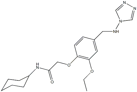 N-cyclohexyl-2-{2-ethoxy-4-[(4H-1,2,4-triazol-4-ylamino)methyl]phenoxy}acetamide Structure