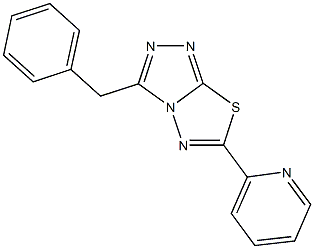 3-benzyl-6-(2-pyridinyl)[1,2,4]triazolo[3,4-b][1,3,4]thiadiazole 구조식 이미지
