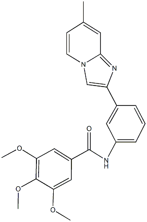 3,4,5-trimethoxy-N-[3-(7-methylimidazo[1,2-a]pyridin-2-yl)phenyl]benzamide Structure