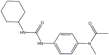 N-(4-{[(cyclohexylamino)carbonyl]amino}phenyl)-N-methylacetamide 구조식 이미지