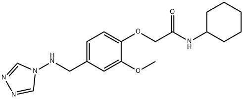 N-cyclohexyl-2-{2-methoxy-4-[(4H-1,2,4-triazol-4-ylamino)methyl]phenoxy}acetamide Structure