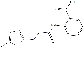 2-{[3-(5-ethyl-2-furyl)propanoyl]amino}benzoic acid 구조식 이미지