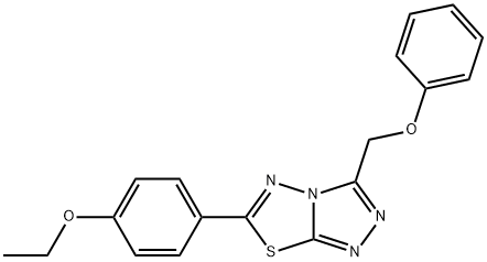 6-(4-ethoxyphenyl)-3-(phenoxymethyl)[1,2,4]triazolo[3,4-b][1,3,4]thiadiazole 구조식 이미지