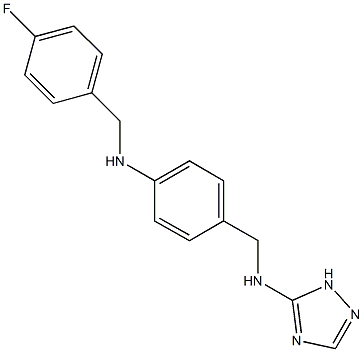 N-(4-fluorobenzyl)-N-{4-[(1H-1,2,4-triazol-5-ylamino)methyl]phenyl}amine Structure