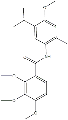 N-(5-isopropyl-4-methoxy-2-methylphenyl)-2,3,4-trimethoxybenzamide Structure