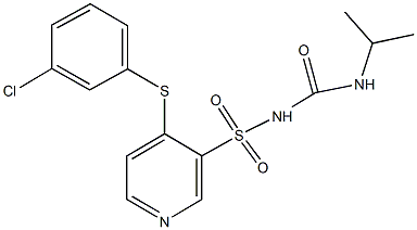 4-[(3-chlorophenyl)sulfanyl]-3-({[(isopropylamino)carbonyl]amino}sulfonyl)pyridine Structure