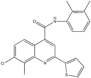 7-chloro-N-(2,3-dimethylphenyl)-8-methyl-2-(2-thienyl)-4-quinolinecarboxamide Structure