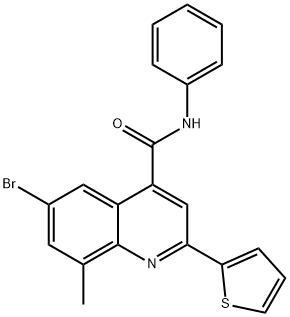 6-bromo-8-methyl-N-phenyl-2-(2-thienyl)-4-quinolinecarboxamide 구조식 이미지