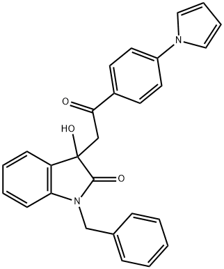 1-benzyl-3-hydroxy-3-{2-oxo-2-[4-(1H-pyrrol-1-yl)phenyl]ethyl}-1,3-dihydro-2H-indol-2-one Structure