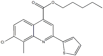 pentyl 7-chloro-8-methyl-2-(2-thienyl)-4-quinolinecarboxylate 구조식 이미지