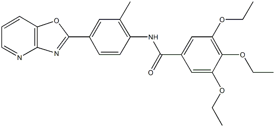 3,4,5-triethoxy-N-(2-methyl-4-[1,3]oxazolo[4,5-b]pyridin-2-ylphenyl)benzamide 구조식 이미지