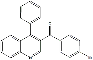 (4-bromophenyl)(4-phenyl-3-quinolinyl)methanone Structure