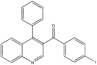 (4-iodophenyl)(4-phenyl-3-quinolinyl)methanone 구조식 이미지