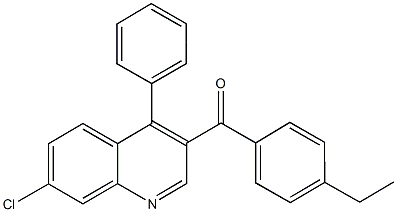 (7-chloro-4-phenyl-3-quinolinyl)(4-ethylphenyl)methanone Structure