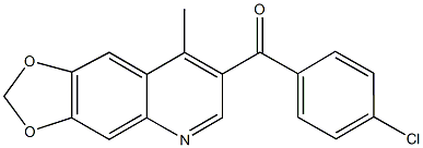 (4-chlorophenyl)(8-methyl[1,3]dioxolo[4,5-g]quinolin-7-yl)methanone 구조식 이미지