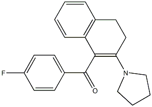 (4-fluorophenyl)[2-(1-pyrrolidinyl)-3,4-dihydro-1-naphthalenyl]methanone 구조식 이미지