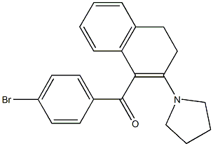 (4-bromophenyl)[2-(1-pyrrolidinyl)-3,4-dihydro-1-naphthalenyl]methanone Structure