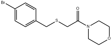 4-bromobenzyl 2-(4-morpholinyl)-2-oxoethyl sulfide Structure