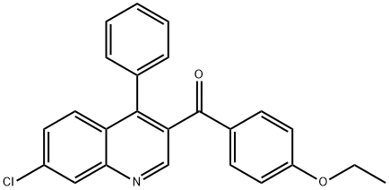 (7-chloro-4-phenyl-3-quinolinyl)(4-ethoxyphenyl)methanone 구조식 이미지