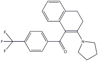 [2-(1-pyrrolidinyl)-3,4-dihydro-1-naphthalenyl][4-(trifluoromethyl)phenyl]methanone Structure