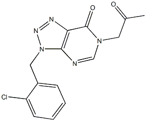 3-(2-chlorobenzyl)-6-(2-oxopropyl)-3,6-dihydro-7H-[1,2,3]triazolo[4,5-d]pyrimidin-7-one Structure