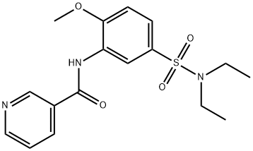 N-{5-[(diethylamino)sulfonyl]-2-methoxyphenyl}nicotinamide 구조식 이미지