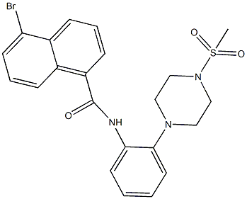 5-bromo-N-{2-[4-(methylsulfonyl)-1-piperazinyl]phenyl}-1-naphthamide Structure