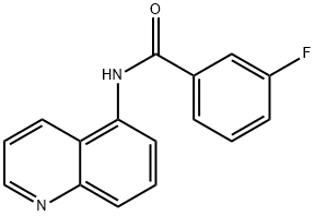 3-fluoro-N-(5-quinolinyl)benzamide 구조식 이미지