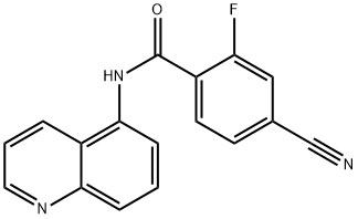 4-cyano-2-fluoro-N-(5-quinolinyl)benzamide Structure