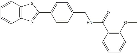 N-[4-(1,3-benzothiazol-2-yl)benzyl]-2-methoxybenzamide 구조식 이미지